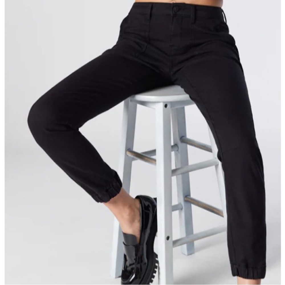 Mavi Ivy Slim Cargo Mid Rise Pant, Black - Size 24 - Picture 4 of 11